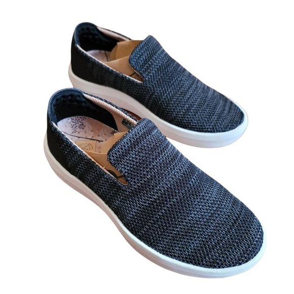 Freewaters Sneakers Black Slip-On Woven Womans 8 NIB Sustainable JJ922 - Picture 1 of 10